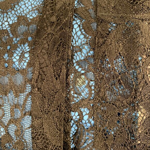 BALENCIAGA Size S Black Blue Polyester Blend Lace Sleeveless Shirt - Picture 4 of 9